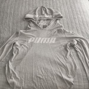 Puma light grey pull over sweatshirt